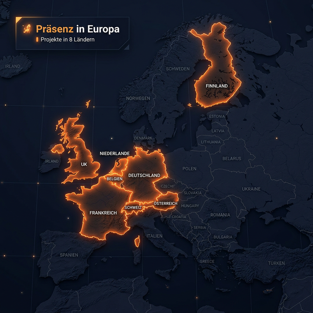 Europäische Präsenz Karte